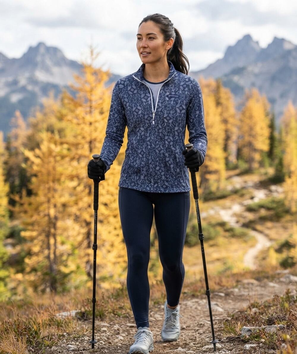 Patagonia Capilene Midweight Zip-Neck Base Layer 44457 Geometric Print Blue XL